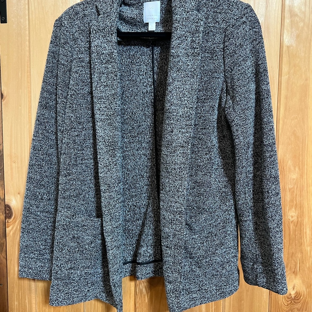 LC Lauren Conrad Black and White Knit Fabric
